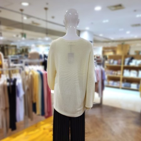 실크코튼브이넥롱니트티셔츠2color