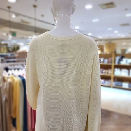 실크코튼브이넥롱니트티셔츠2color