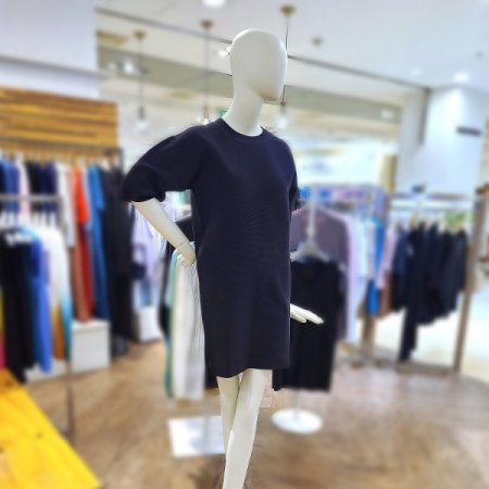 퍼프소매니트미디원피스2color