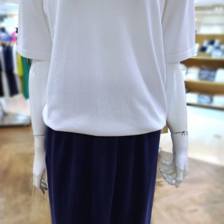 비스코스카라배색니트티셔츠