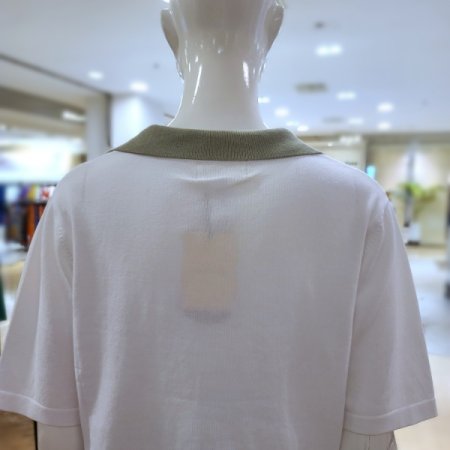 비스코스카라배색니트티셔츠