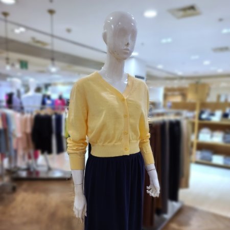 에코크롭Y넥가디건3color