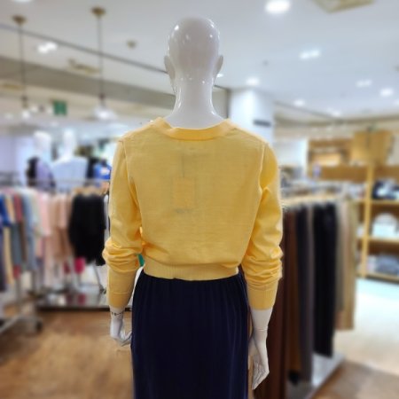 에코크롭Y넥가디건3color