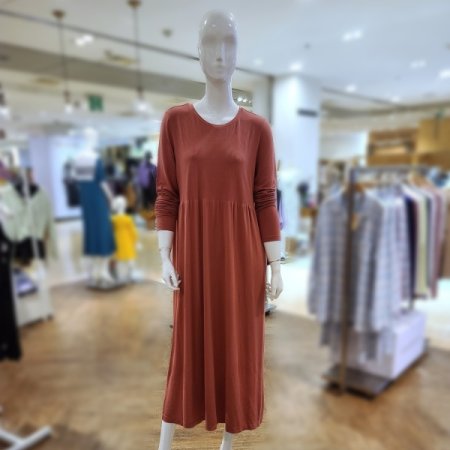 모달립조직롱슬리브원피스4color