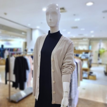 에코스킨케이블버튼가디건