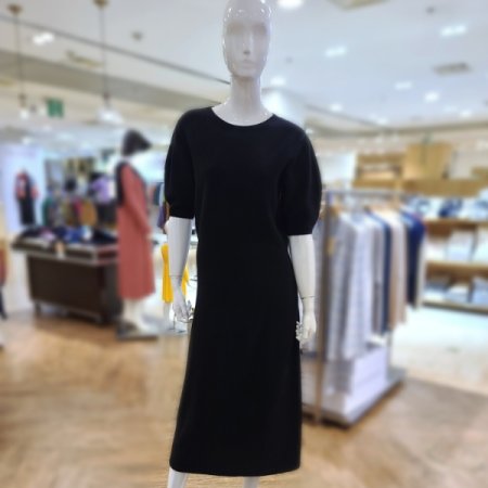 울혼방퍼프소매원피스2color