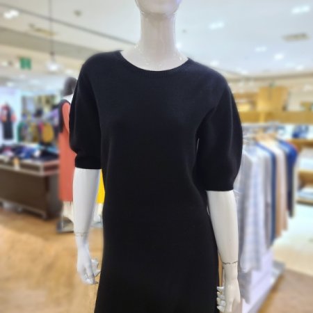 울혼방퍼프소매원피스2color