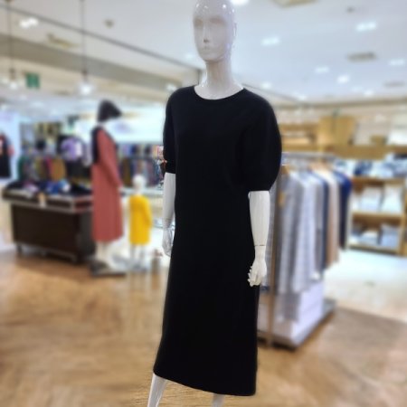 울혼방퍼프소매원피스2color