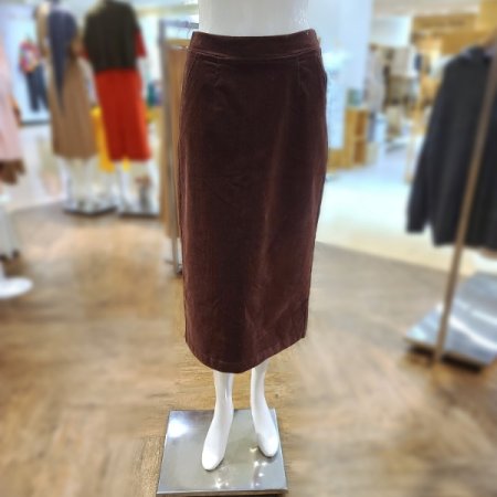 코튜로이H라인롱스커트