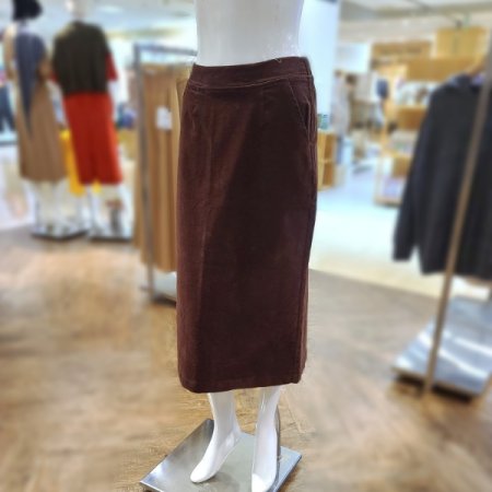 코튜로이H라인롱스커트