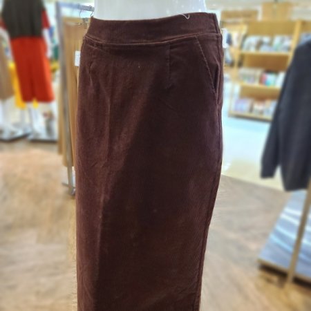 코튜로이H라인롱스커트