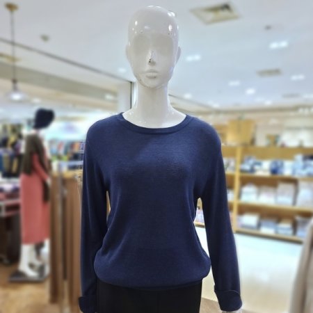 린넨소매슬릿니트티셔츠