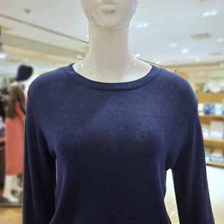 린넨소매슬릿니트티셔츠