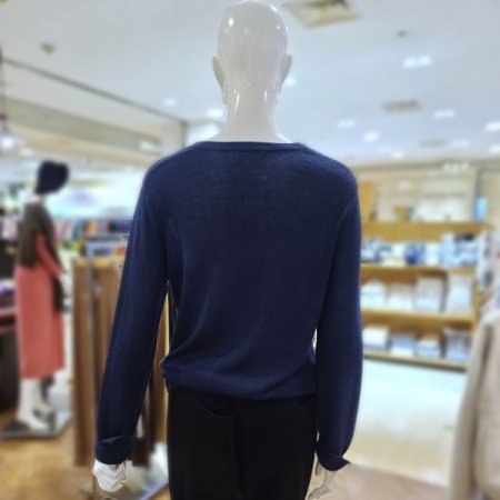 린넨소매슬릿니트티셔츠