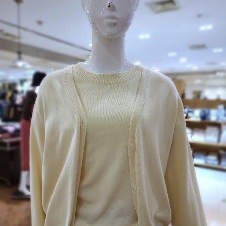 실크베이직버튼가디건