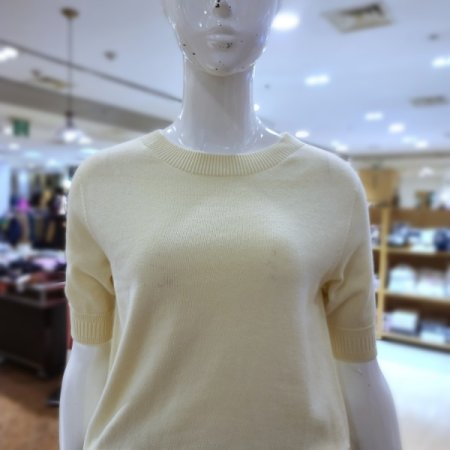 실크5부크루넥니트티셔츠