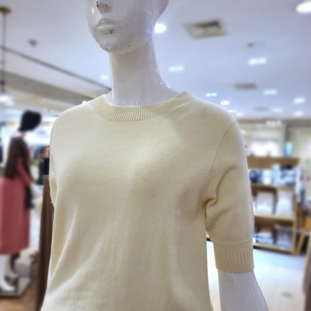 실크5부크루넥니트티셔츠