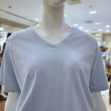 수피마코튼브이넥반팔티셔츠