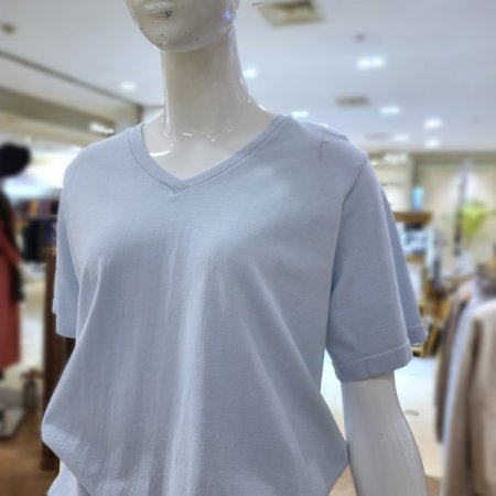 수피마코튼브이넥반팔티셔츠