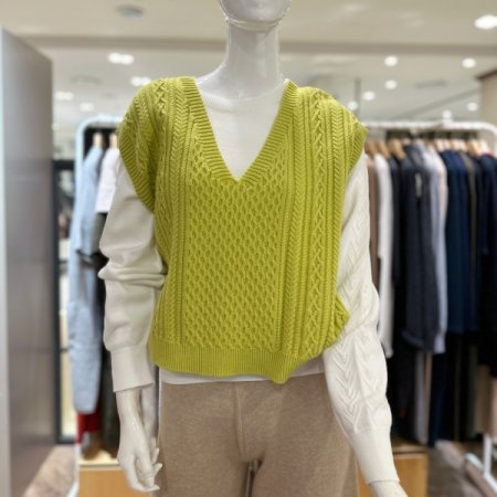 에코 코튼 크롭 베스트