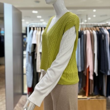 에코 코튼 크롭 베스트