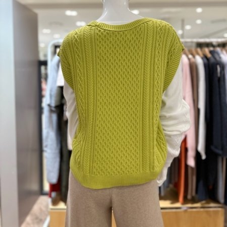 에코 코튼 크롭 베스트