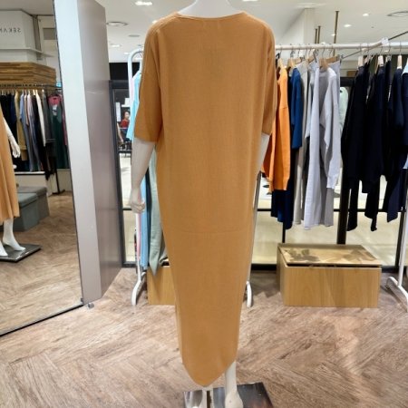 니트 브이넥 롱 원피스