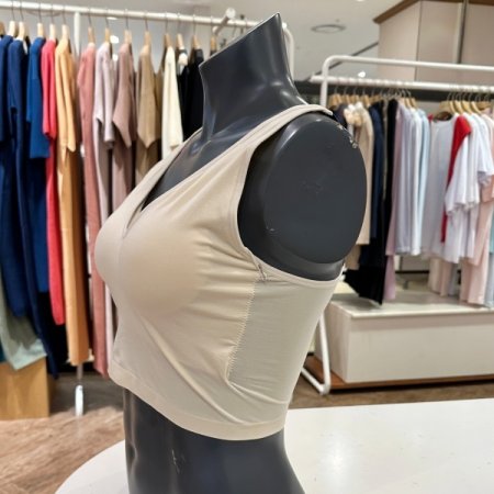 컬러 배색 와이드 브라