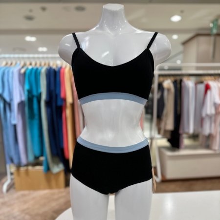 컬러 배색 브라 팬티 세트