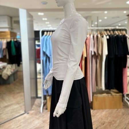 레이어드 라운드 티셔츠