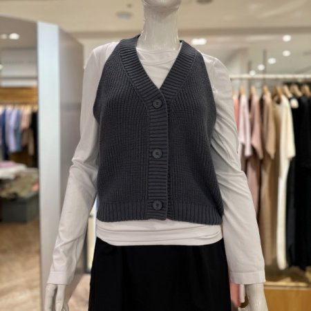 골지 니트 베스트