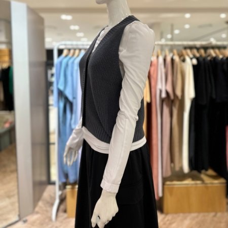 골지 니트 베스트