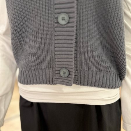 골지 니트 베스트