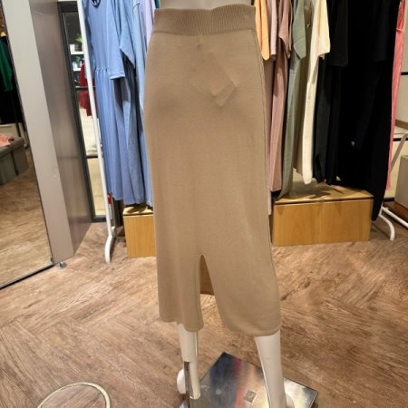 셋업 코튼 H라인 케이블 스커트