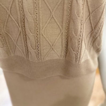 셋업 소프트 코튼 케이블 반팔탑