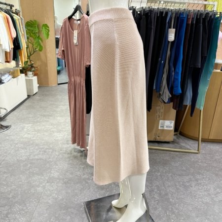 셋업 에어니트 양두 미디 스커트