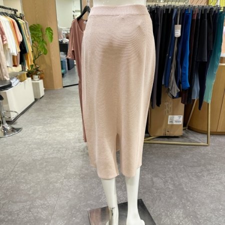 셋업 에어니트 양두 미디 스커트