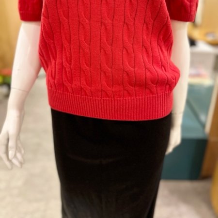 하프 슬리브 케이블 반팔탑