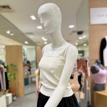 스퀘어넥 에어 니트