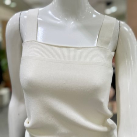 스퀘어넥 에어 니트