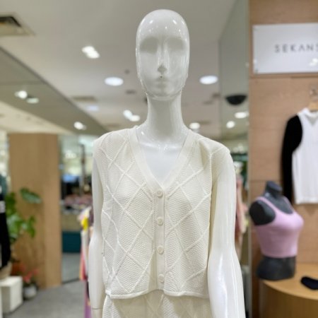 셋업 니트 아가일 베스트