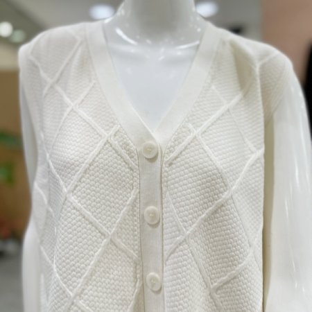 셋업 니트 아가일 베스트