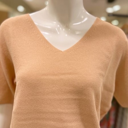 에어니트 V넥 반팔티셔츠