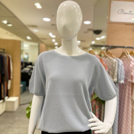 에어니트 V넥 반팔티셔츠