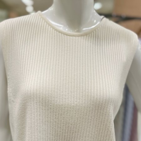 에어니트 립조직 민소매탑