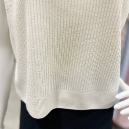 에어니트 립조직 민소매탑