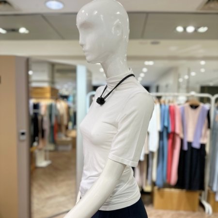 모달5부소매 모크넥 반팔탑