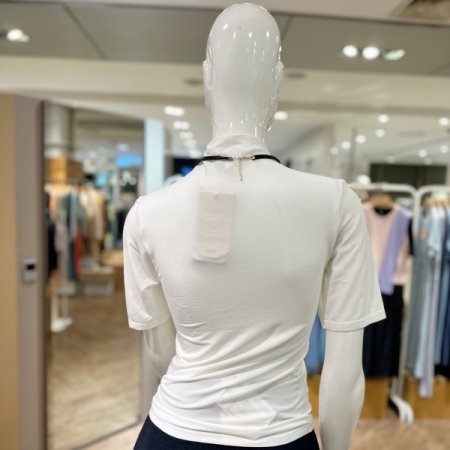 모달5부소매 모크넥 반팔탑