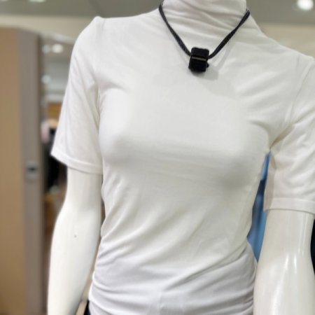 모달5부소매 모크넥 반팔탑