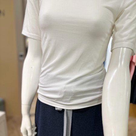 모달5부소매 모크넥 반팔탑